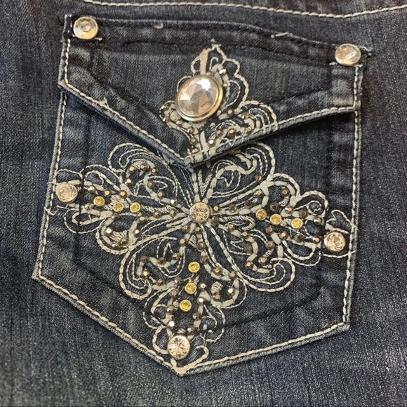 Twelve K Embellished Pockets Bootcut Jeans - Picture 5 of 6